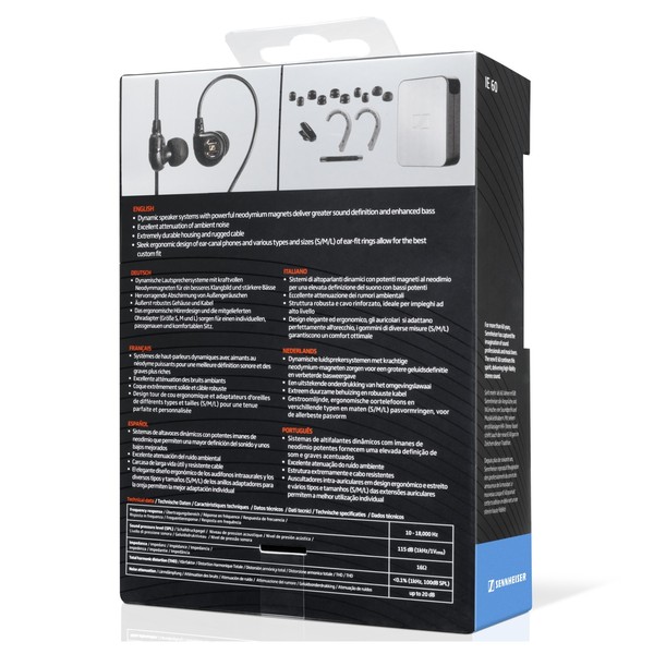 IE 60 Earphones Box Back