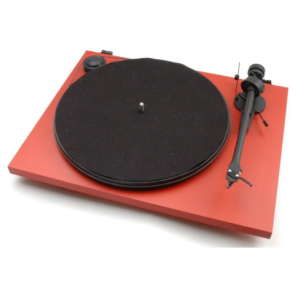 Pro-Ject Primary Turntable, Red - Angled