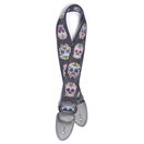 Stagg Terylene Guitar Strap, Mexican Skull