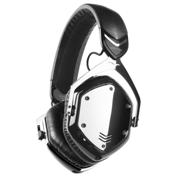 V-Moda Crossfade Wireless Bluetooth Headphones, Phantom Chrome - Angled