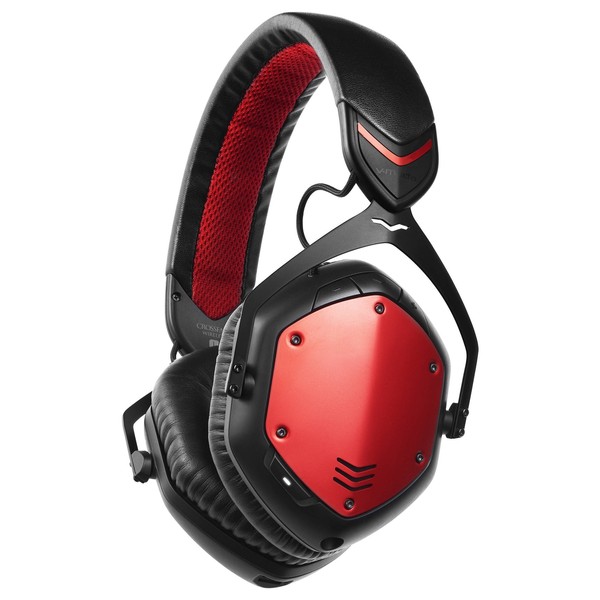 V-Moda Crossfade Wireless Bluetooth Headphones, Rouge - Angled