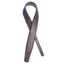 Stagg Padded Leather Adjustable Guitar Strap, Dk Brown Mexican Skull