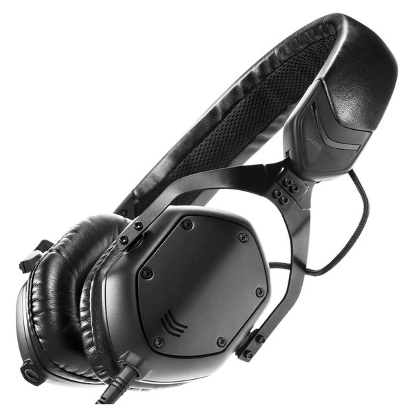 V-Moda XS On-Ear Headphones, Matte Black - Angled