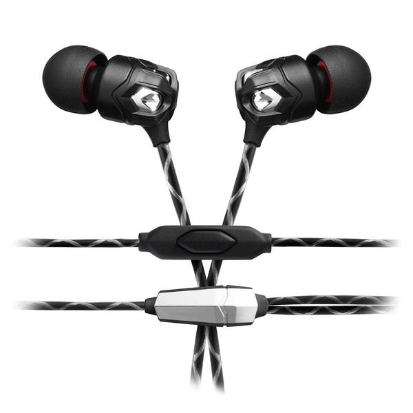 V-Moda ZN In-Ear Headphones, 1 Button Remote - Angled