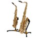 Hercules DS537B Alto and Tenor Saxophone Dual Stand, 1 Peg Hole With Saxophones