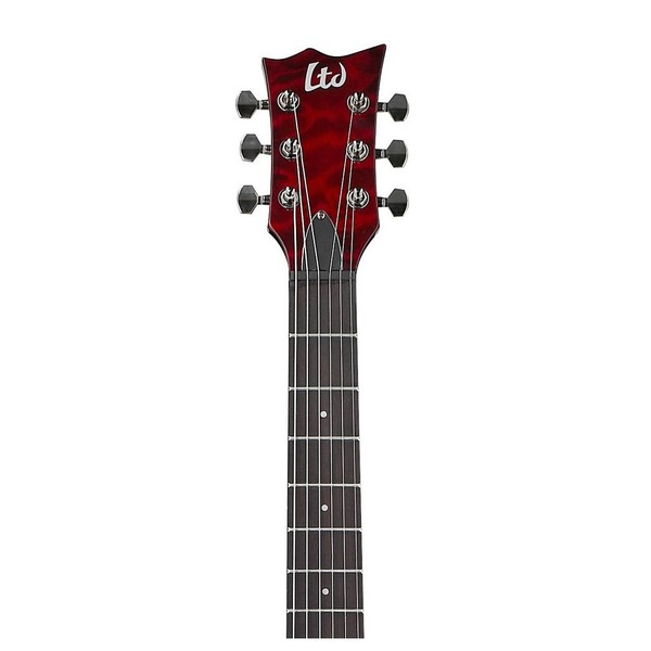 DISC ESP LTD EC-100QM Electric Guitar, See Thru Black Cherry at