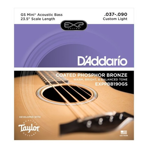 D'Addario EXP Coated Phosphor Bronze Taylor GS Mini Ac Bass Strings 1