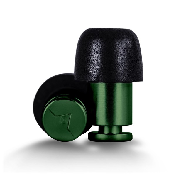 Flare Audio Isolate Aluminium Ear Plugs, Green