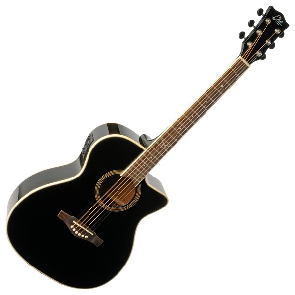 Eko NXT 018 CW EQ Electro Acoustic Guitar, Black Front