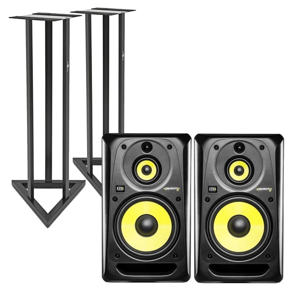 KRK Rokit RP10-3 G3 Full Range Active Studio Monitor Pair Free Stands - Bundle