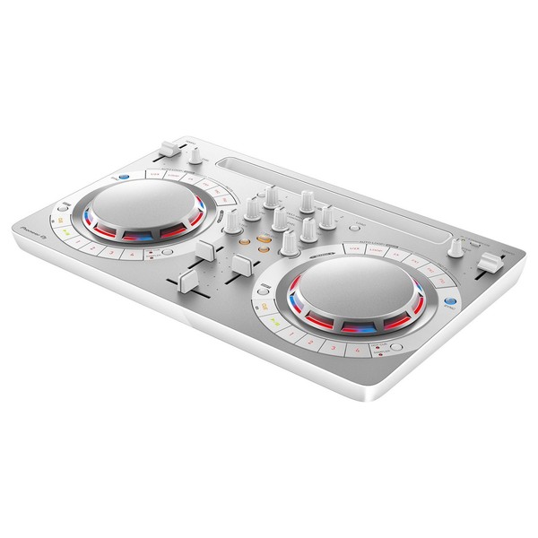 Pioneer DDJ-WeGO4 DJ Controller, White - Angled