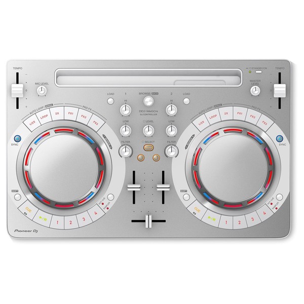 Pioneer DDJ-WeGO4 DJ Controller, White - Top