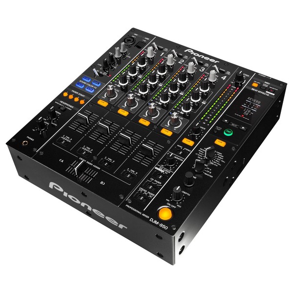 Pioneer DJM 850-K Professional DJ Mixer, Black - Angled