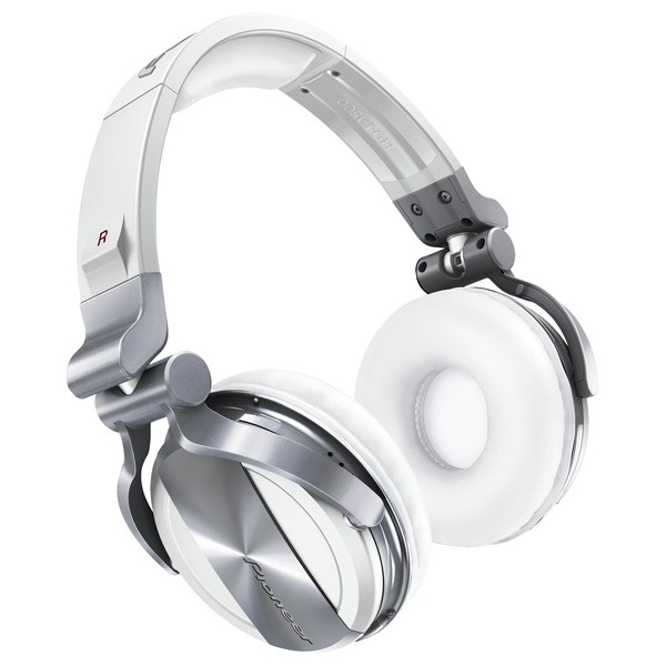 Pioneer HDJ 1500 Professional DJ Headphones, White - Angled