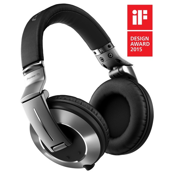 Pioneer HDJ-2000MK2 High-End Professional DJ Headphones, Sliver - Angled