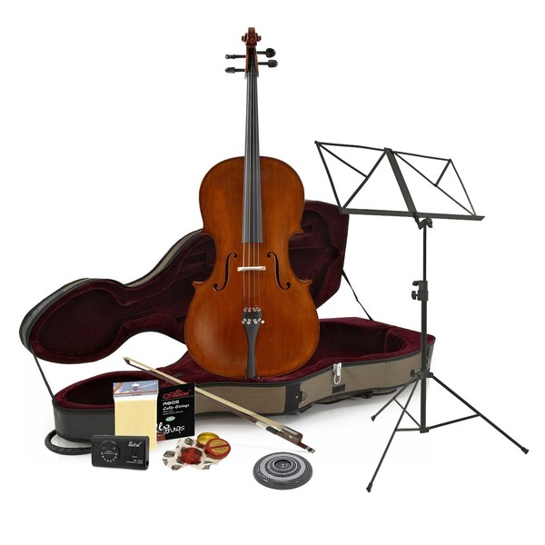 Archer 4/4 Cello, Case and Accessory Pack by Gear4music