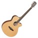 Tanglewood TW9 Super Folk Cutaway Electro Acoustic Guitar, Natural- Front