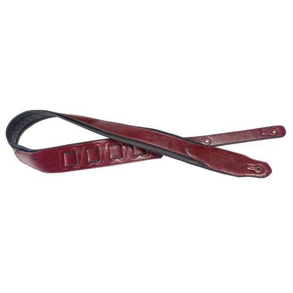 Stagg Padded Leather Style Strap, Red