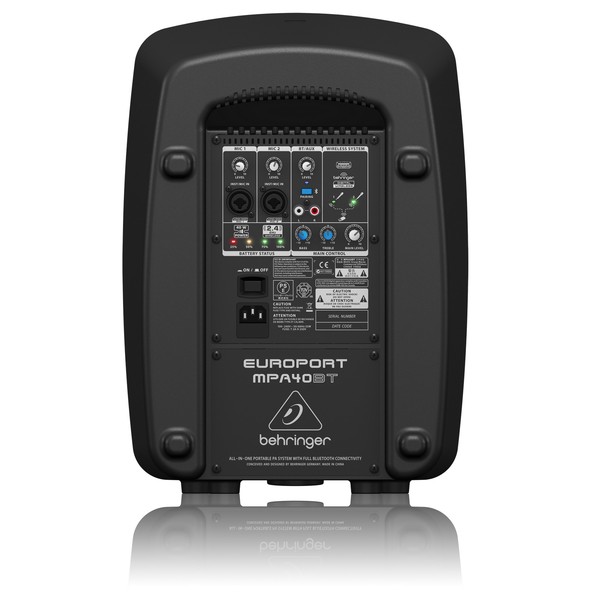 Behringer MPA40BT Speaker - Back View