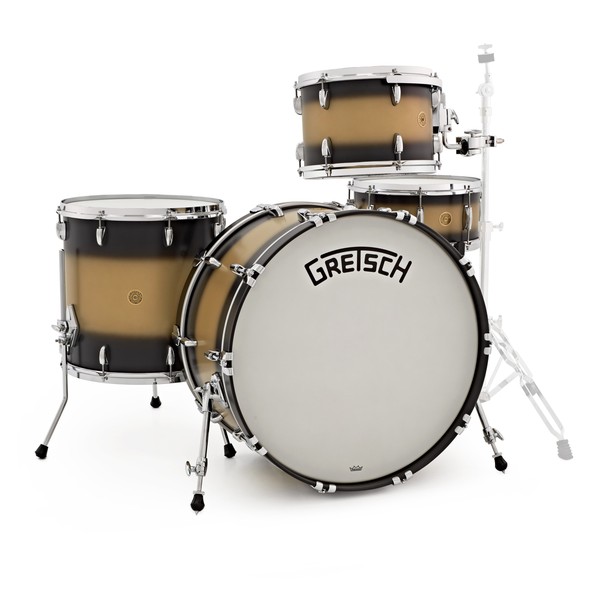 Gretsch USA Broadkaster 24" 4pc Shell Pack, Satin Black Gold Duco