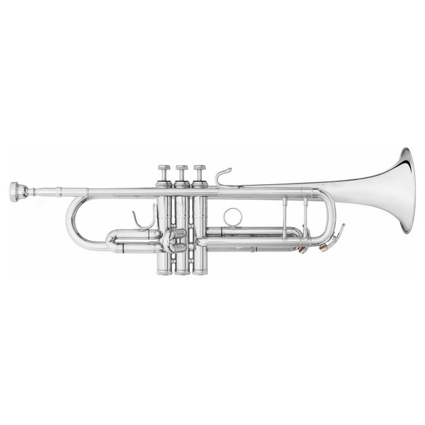 B&S Challenger II Trumpet, 43" Bell, Reverse Leadpipe, Silver