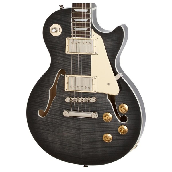 DISC Epiphone Les Paul ES PRO, Transparent Black at Gear4music