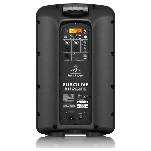 Behringer Eurolive B112MP3 Active 1000W 12" PA Speaker w/ MP3 Player, Rear