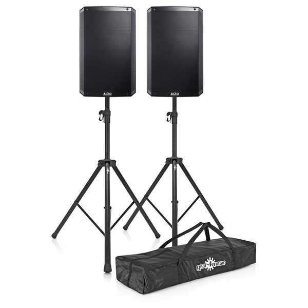 Alto Truesonic TS215 15" Speakers with Free Stands and Bag - Bundle