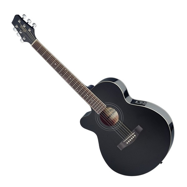 Stagg Electro Acoustic Mini Jumbo Cutaway Left Handed Black