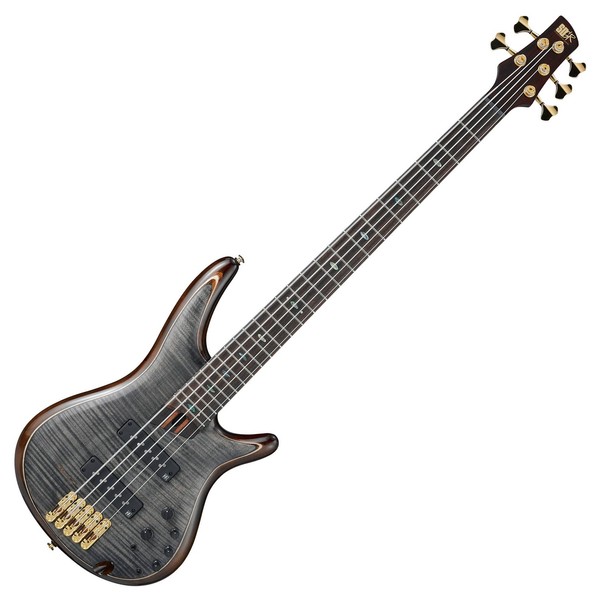 Ibanez Premium SR1405 Bass Guitar, Transparent Gray Black