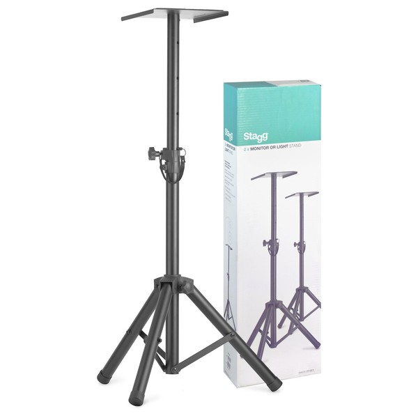 Stagg SMOS-20 Height Adjustable Monitor/Lights Stands, Pair - Main