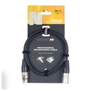 Stagg serie N 3 m Cable de micr&oacute;fono profesional, negro