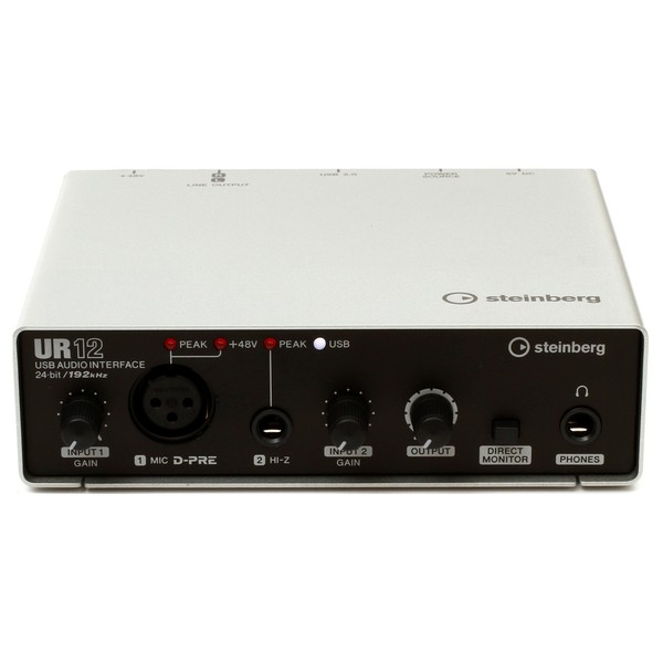 Steinberg UR-12 USB Audio Interface (iOS Ready) - Front Top
