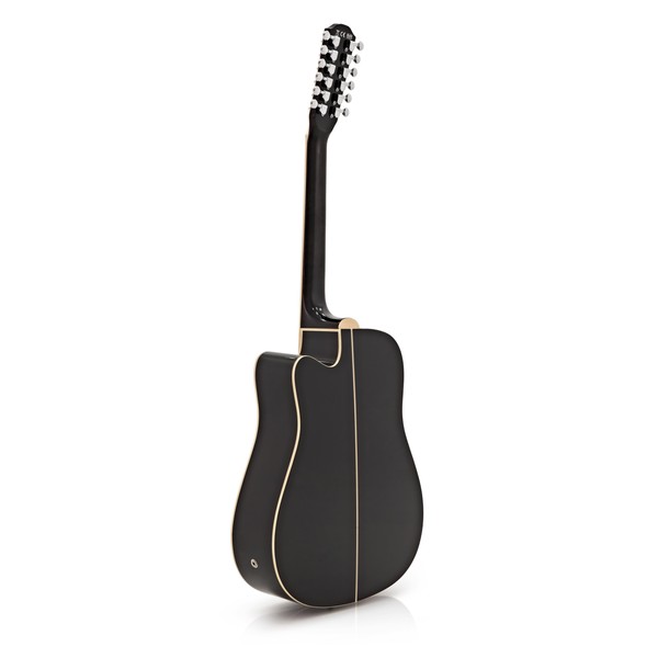 Dreadnought 12 String Electro Acoustic Guitar by Gear4music, Black