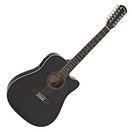 Dreadnought 12 String Electro Acoustic Guitar by G4M Black Nearly New