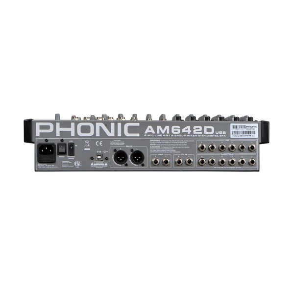PHONIC AM642D USB オーディオミキサー Phonic AM642D USB Mixer - Fast neu | Gear4music