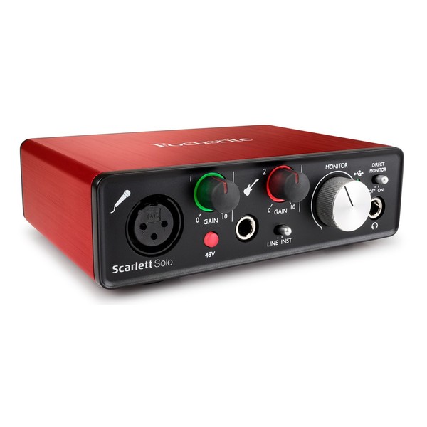 Focusrite Scarlett Solo (2nd Gen) - Angled