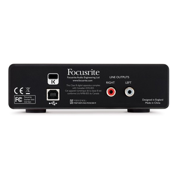 Focusrite Scarlett Solo (2nd Gen) - Rear Panel