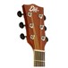 Eko Tri Mini Acoustic Guitar, Honey Burst- Headstock