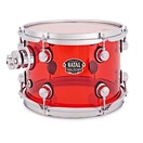Natal Arcadia Acrylic 10 x 7 Rack Tom, Transparent Red