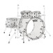Natal Arcadia 5 Piece Acrylic Shell Pack, Transparent
