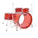 Natal Arcadia 5 Piece Acrylic Shell Pack, Red