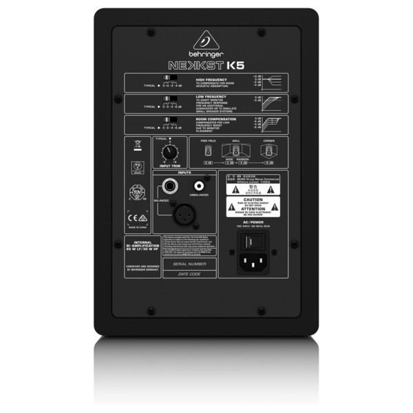 Behringer NEKKST K5 Studio Monitor, Rear