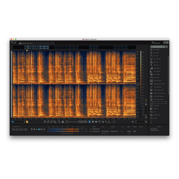 iZotope RX6 Advanced Audio Editor - Advanced Editor View