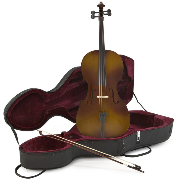 Student 3/4 Size Cello with Case, Antique Fade, by Gear4music