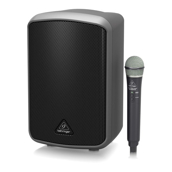 Behringer MPA100BT Portable PA System with Wireless Microphone, Front Angled Left