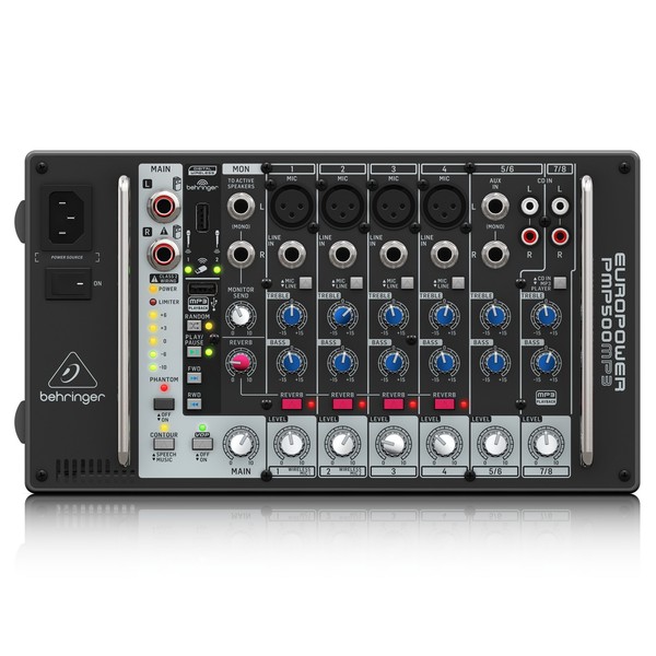 Behringer PMP500MP3 Mixer - front view 