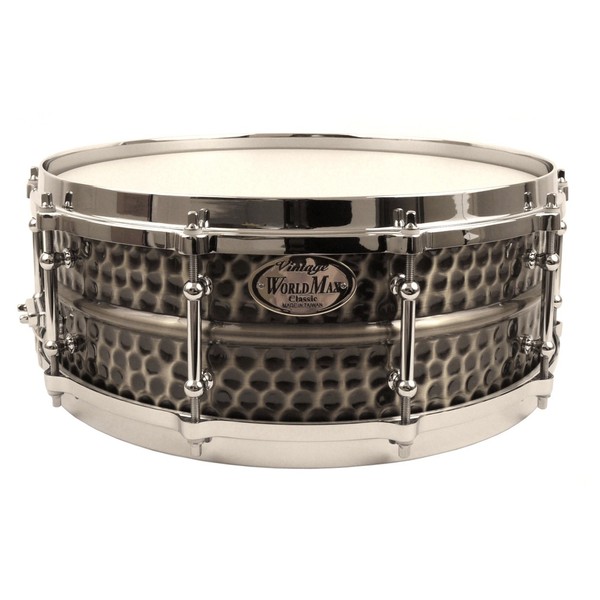 WorldMax Black Dawg 14'' x 6.5'' Hammered Brass Snare Drum