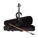 Stagg S-Shaped Electric Violin Outfit, Metallic Black