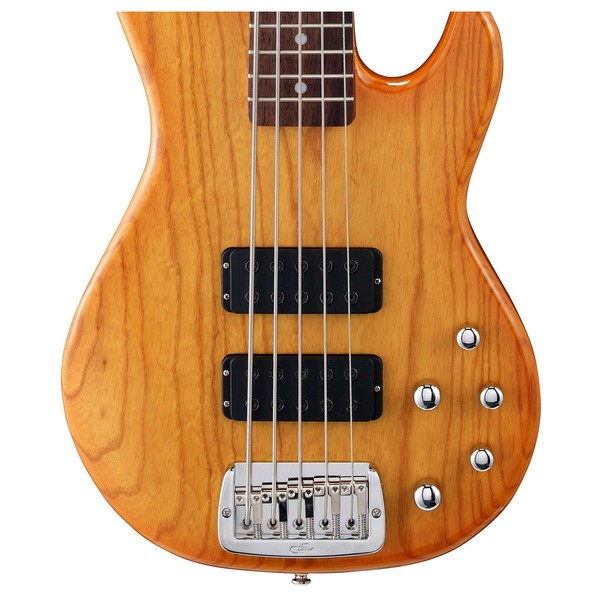 G&L Tribute M-2500 5 String Electric Bass, Honeyburst at Gear4music